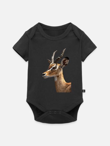 Antilope - Baby Premium Kurzarmbody - Schwarz