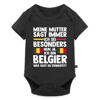 Belgian Belgian Belgium - Baby Premium short-sleeve bodysuit - black - Front