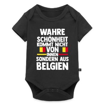 Belge Belgique - Body à manches courtes Premium Bébé - noir - Devant