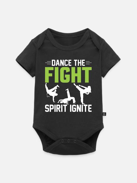 Tanzen Sie den Kampfgeist - Baby Premium Kurzarmbody - Schwarz