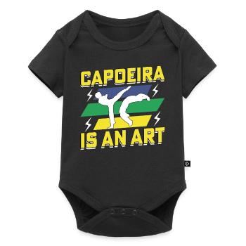 La capoeira est un art - Body à manches courtes Premium Bébé - noir - Devant