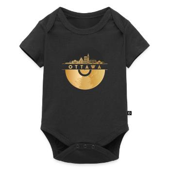 Disque vinyle Musique Skyline-Canada-Ottawa - Body à manches courtes Premium Bébé - noir - Devant