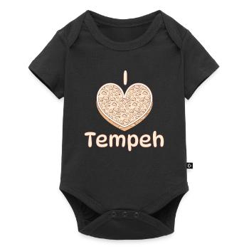I Love Tempeh Vegan Vegan Indonesian - Baby Premium short-sleeve bodysuit - black - Front
