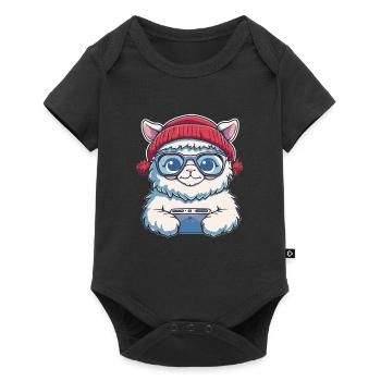 Alpaca Llama Gaming Video Game Gamer - Baby Premium short-sleeve bodysuit - black - Front