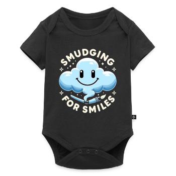 Smudge Sage Feather Spiritual Witchcraft Meditate - Baby Premium short-sleeve bodysuit - black - Front
