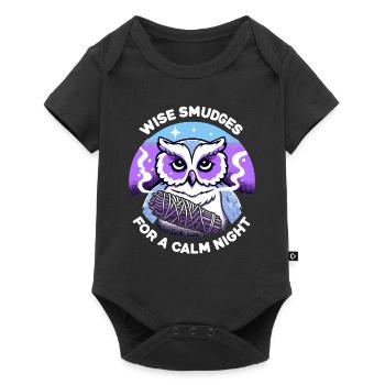 Smudge Sage Feather Spiritual Witchcraft Meditate - Baby Premium short-sleeve bodysuit - black - Front