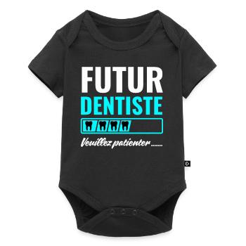 Futur dentiste - Body à manches courtes Premium Bébé - noir - Devant