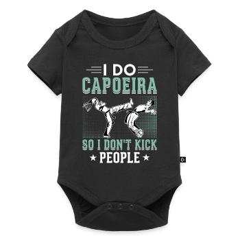 Ich mache Capoeira, damit ich die Leute nicht trete - Baby Premium Kurzarmbody - Schwarz - Vorne