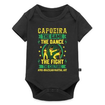 Capoeira, le jeu, la danse, le combat - Body à manches courtes Premium Bébé - noir - Devant