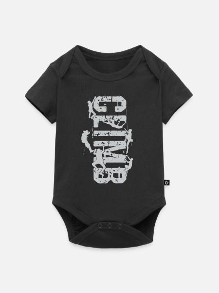 Bouldern, Klettern, Freiklettern Chameleon Boulder - Baby Premium Kurzarmbody - Schwarz