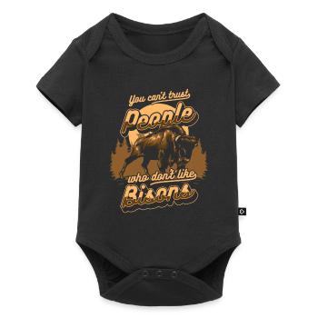 Ich kann Leuten nicht trauen, die Buffalo Bovinae nicht mögen - Baby Premium Kurzarmbody - Schwarz - Vorne