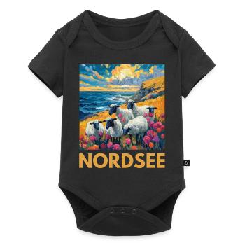 Moutons de la mer du Nord Allemagne du Nord Basse-Saxe - Body à manches courtes Premium Bébé - noir - Devant
