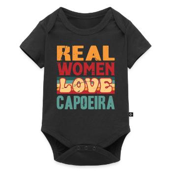 Les vraies femmes aiment la capoeira - Body à manches courtes Premium Bébé - noir - Devant