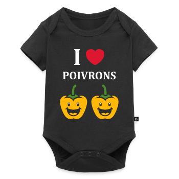 Humour poivron - Body à manches courtes Premium Bébé - noir - Devant
