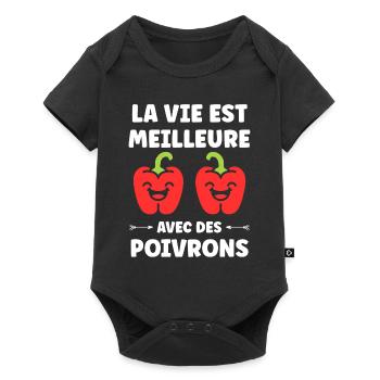Humour poivron - Body à manches courtes Premium Bébé - noir - Devant