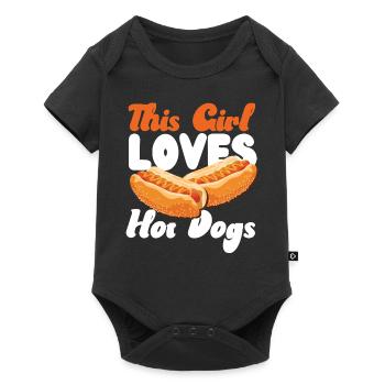 Hot Dog Adult Girl This Girl Loves - Baby Premium short-sleeve bodysuit - black - Front
