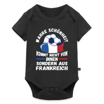 Français Français France - Body à manches courtes Premium Bébé - noir - Devant