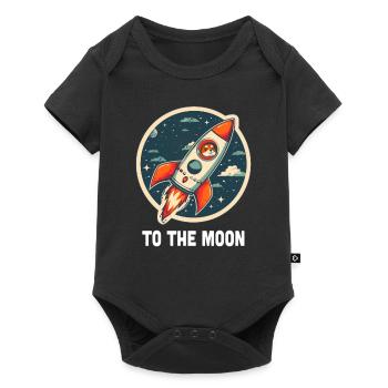 To The Moon Shiba Inu Rocket Crypto Currency - Baby Premium short-sleeve bodysuit - black - Front