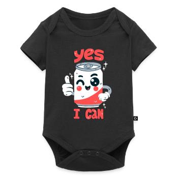 Can pun - Baby Premium short-sleeve bodysuit - black - Front
