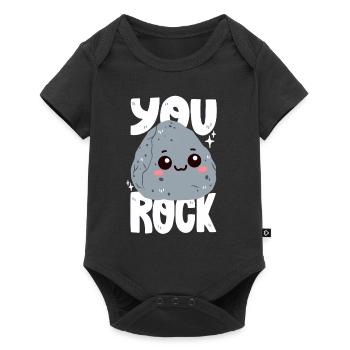 Tu assures! Jeu de mots sur la pierre - Body à manches courtes Premium Bébé - noir - Devant