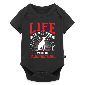 Italian Greyhound Gift - Baby Premium short-sleeve bodysuit - black - Front