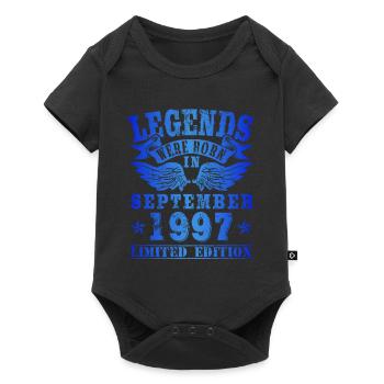 Legends were born in September 1997 Birthday - Baby Premium short-sleeve bodysuit - black - Front