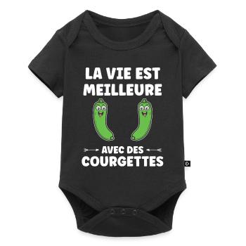 courgette - Body à manches courtes Premium Bébé - noir - Devant