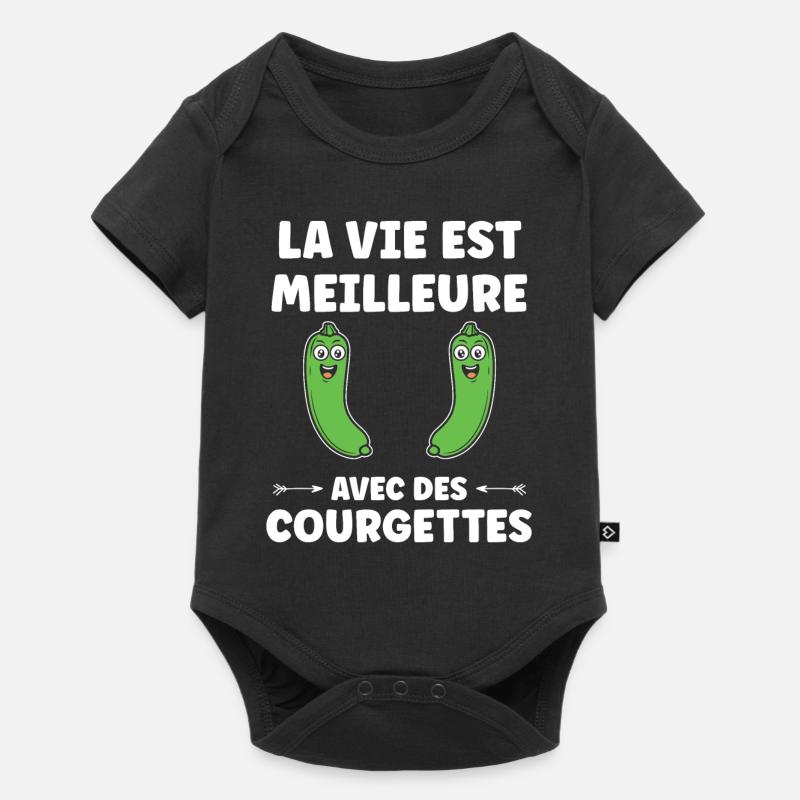 courgette - Body à manches courtes Premium Bébé - noir