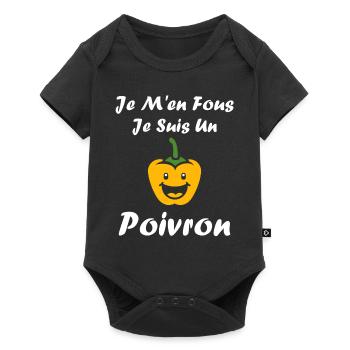 Humour poivron - Body à manches courtes Premium Bébé - noir - Devant