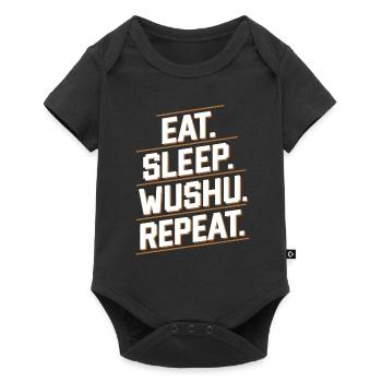 Wushu Spieler Geschenk - Baby Premium Kurzarmbody - Schwarz - Vorne