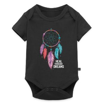 Attrape-rêves Attrape-rêves spirituel bohème - Body à manches courtes Premium Bébé - noir - Devant