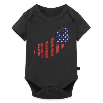 Hot-dog Adulte Drapeau américain - Body à manches courtes Premium Bébé - noir - Devant