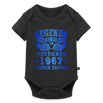 Les légendes sont nées en décembre 1967 Anniversaire - Body à manches courtes Premium Bébé - noir - Devant