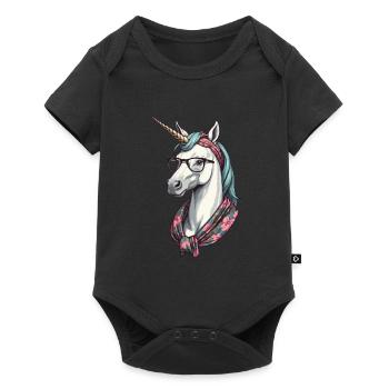 Maman Licorne Maman Drôle Maman Fête des Mères - Body à manches courtes Premium Bébé - noir - Devant