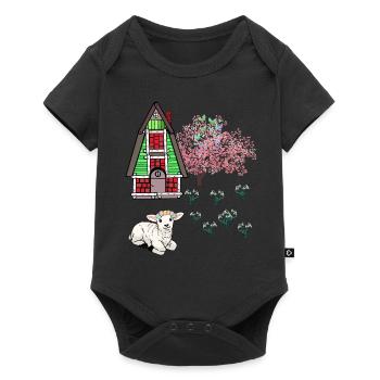 Happy Easter Lamb Schaff Easter Nature Spring - Baby Premium short-sleeve bodysuit - black - Front