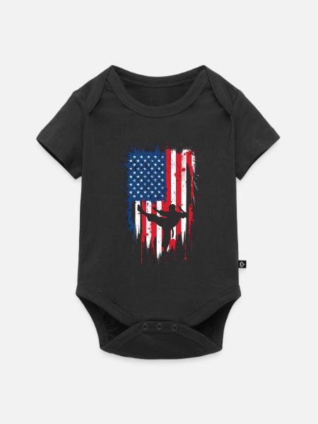 Wushu Spieler Geschenk - Baby Premium Kurzarmbody - Schwarz