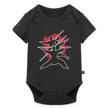 Wushu Spieler Geschenk - Baby Premium Kurzarmbody - Schwarz - Vorne