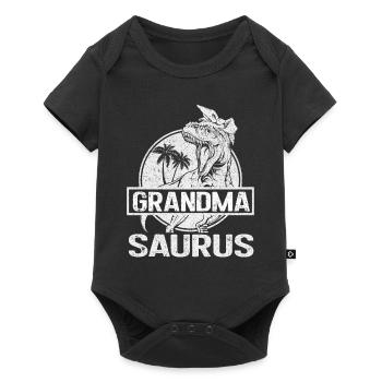 Omasaurus T Rex Dinosaur Granny Nana - Baby Premium short-sleeve bodysuit - black - Front