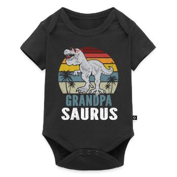 Opasaurus T Rex Dinosaur Grandpa Saurus - Baby Premium short-sleeve bodysuit - black - Front
