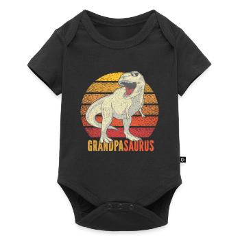 Opasaurus T Rex Dinosaur Grandpa Saurus - Baby Premium short-sleeve bodysuit - black - Front