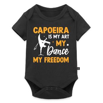 La capoeira est mon art, ma danse, ma liberté - Body à manches courtes Premium Bébé - noir - Devant