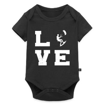 Men's Kitesurfer Kitesurf Women's Kiting Kitesurfing - Baby Premium short-sleeve bodysuit - black - Front