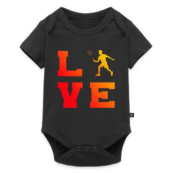 Men's Badminton Players Squash Badminton Badminton - Baby Premium short-sleeve bodysuit - black - Front