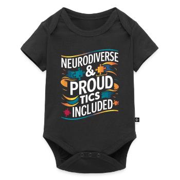Tourette's Syndrome Awareness Neurodiverse - Baby Premium short-sleeve bodysuit - black - Front