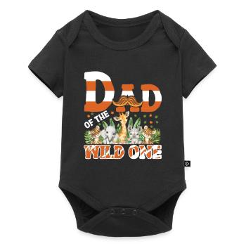 Papa Of The Wild One Birthday Zoo Theme Safari - Baby Premium short-sleeve bodysuit - black - Front
