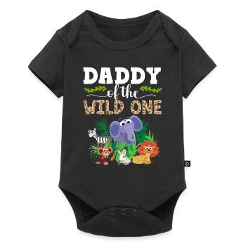 Papa Of The Wild One Birthday Zoo Theme Safari - Baby Premium short-sleeve bodysuit - black - Front