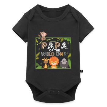 Papa Of The Wild One Birthday Zoo Theme Safari - Baby Premium short-sleeve bodysuit - black - Front