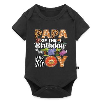 Papa Of The Wild One Birthday Zoo Theme Safari - Baby Premium short-sleeve bodysuit - black - Front