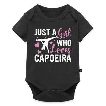 Juste une fille qui aime la capoeira - Body à manches courtes Premium Bébé - noir - Devant