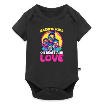 EDM Rave Mom Raising Kids on Beats and Love - Baby Premium short-sleeve bodysuit - black - Front